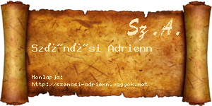 Szénási Adrienn névjegykártya